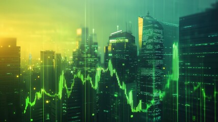 Rising Graphs in the Financial Sector Showcasing the Impact of Economic Growth and Market Trends