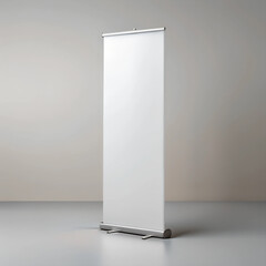 Roll up banner mockup design template.