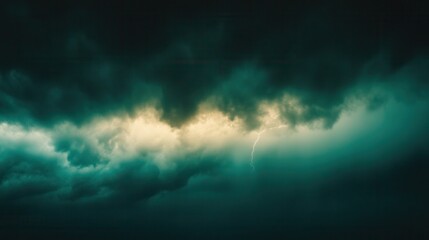 Obraz premium Dramatic Dark Cloudscape with Lightning Strike