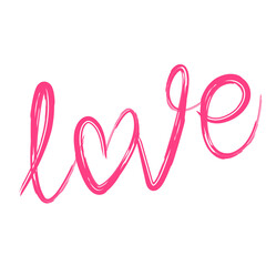 Creative LOVE Typography with Heart