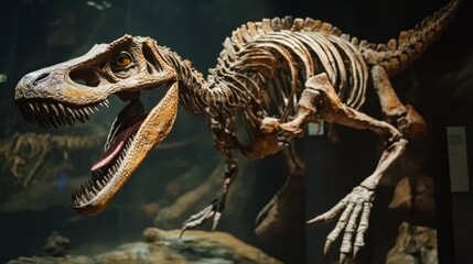 Fototapeta premium Dinosaur Fossil Skeleton Museum Exhibit