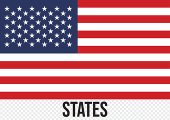 American flag USA design. united states flag. Rendered USA flag. the USA national flag. United States of America flat badges 