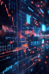 Fototapeta premium Global Market Report: Analyzing Digital Financial Data and Growth Trends in Today's Economy