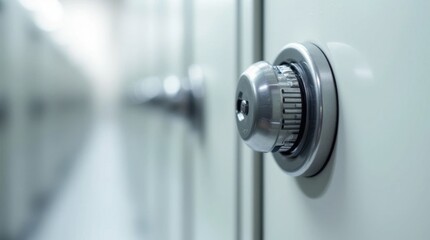Naklejka premium Sturdy Combination Locker Padlock Product Shot