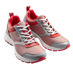 A pair of trainers shoes isolated on transparent background