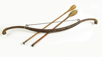 Obraz premium Traditional Mongolian Bow and Arrow Set