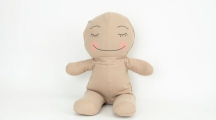 Soft Fabric Doll with Embroidered Features