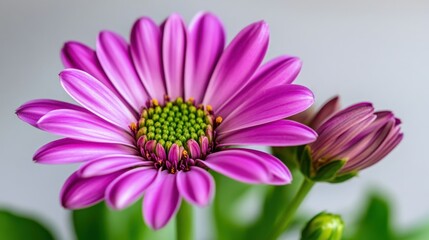 Fototapeta premium Close-up of a wildflower, captured with clarity and precision, set against a white background for easy integration into designs
