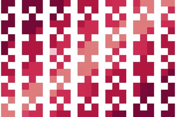 Red maroon square vertical pattern with abstract pixelated stripes. Geometric digital texture concept