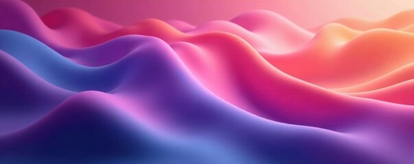 Fototapeta premium Fluid, ethereal magenta-blue-orange gradient Seamless looping, slow-motion effect , repeat, transition, visual