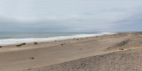 waves on Ocean shore, near South West Seal shipwreck, Skeleton coast, Namibia
