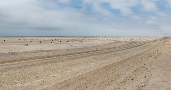 C34 dirt salt road at Skeleton coast, near Ugab gate, Namibia