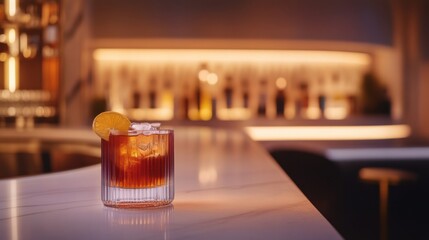 Alcohol consumption at a chic cocktail lounge with tequila and modern décor. Featuring elegance and nightlife