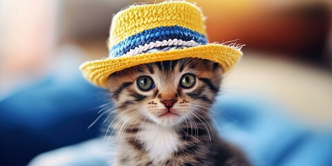 kitten wearing modern chic fashion