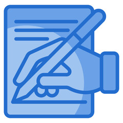 Handwriting On Paper Icon For Design Element