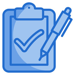 Pen And Checklist Icon For Design Element