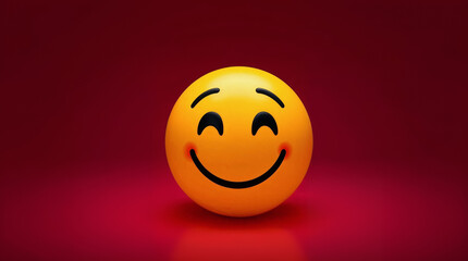 Fototapeta premium High emoji on red background