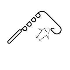 Summer fishing icon vector design.