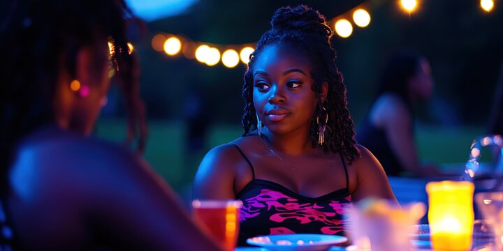 black summer cookout - barbecue in the park