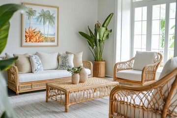 Tropical Inspired Editorial Photo: Vibrant Colors and Lush Landscapes Capturing Paradise and Serenity.