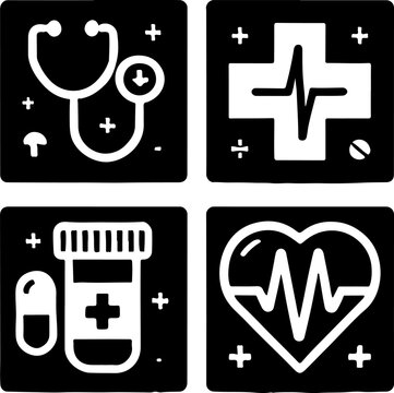 Minimalist Black and White Healthcare Logo Design xif.eps