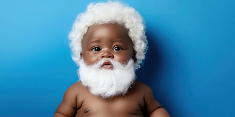 Obraz premium black baby with white beard 