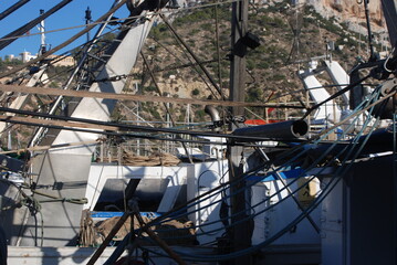 Amarre de barcos pesqueros