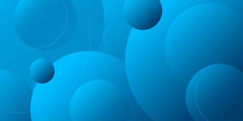 Blue abstract background with liquid circle effect. Modern background design. Vector illustration
