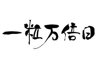 一粒万倍日筆文字1