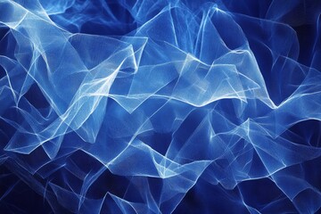 Naklejka premium Abstract Blue Wave Mesh Background Texture