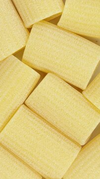 fond de p&acirc;tes rigatoni en gros plan	
