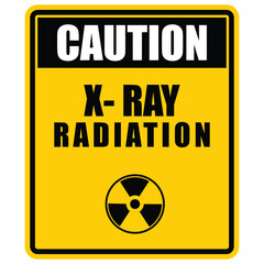 Fototapeta premium Caution X Ray radiation, sign vector