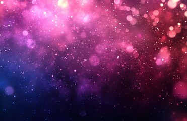 Fototapeta premium Vibrant Bokeh Background of Soft Pink and Purple Lights with Glimmering Sparkles for Abstract Artistic Creations and Digital Designs