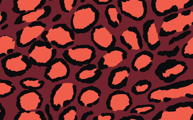 Abstract modern leopard seamless pattern. Animals trendy background. Color decorative vector stock illustration for print, card, postcard, fabric, textile. Modern ornament of stylized skin.