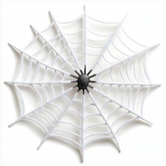 Obraz premium Spooky Spider Web Decoration with Dark Spider Halloween Theme Decoration Seasonal Adornment
