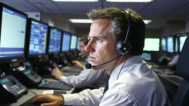 Call Center Agents Making Outgoing Calls in a Busy Environment