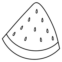 vector illustration of a piece of watermelon