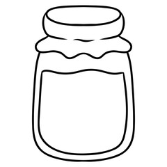 jar of jam icon illustration