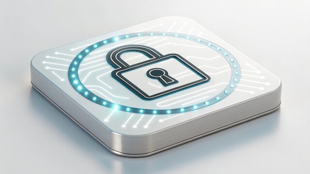 Digital Lock Symbol Representing Security and Data Protection in Modern Technology Environment