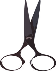 Vektor scissors icon on white background logo template