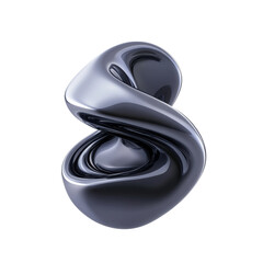 Abstract twisted metallic sculpture highlighting fluidity and modern design