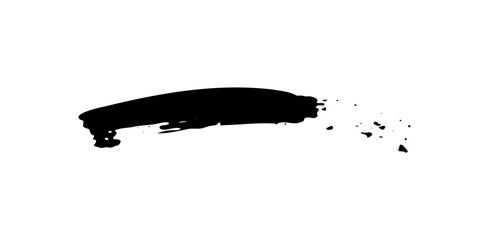 Grunge brush strokes. Ink painting. Hand drawn paintbrush shape, stain texture