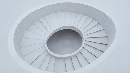 Fototapeta premium Abstract spiral staircase in a modern building