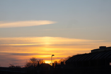 Sunset Over Urban Rooftops