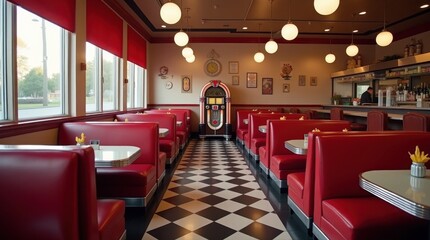 1950s Retro Diner Interior