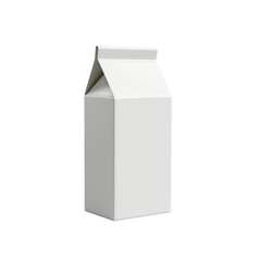 plain white milk carton with triangular top, perfect for packaging beverages. This minimalist design is ideal for various uses in food and drink industries