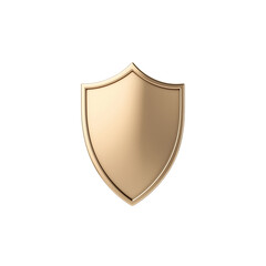 shiny gold shield icon representing protection and security. This emblem can symbolize safety, defense, and strength in various contexts