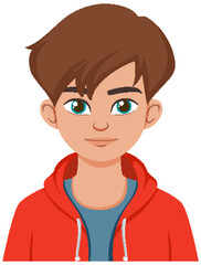 Young Man in Red Hoodie