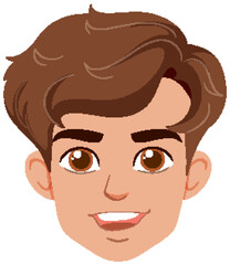 Smiling Cartoon Man's Face