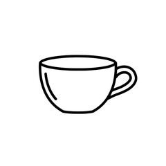 Minimalist Coffee Cup: A simple, elegant line drawing of a coffee cup, perfect for conveying warmth, relaxation, or the start of a fresh day.